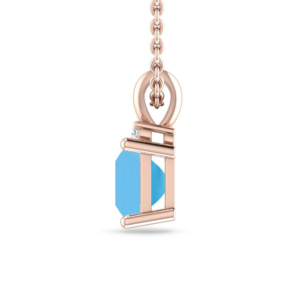 Rose Gold - Blue Topaz