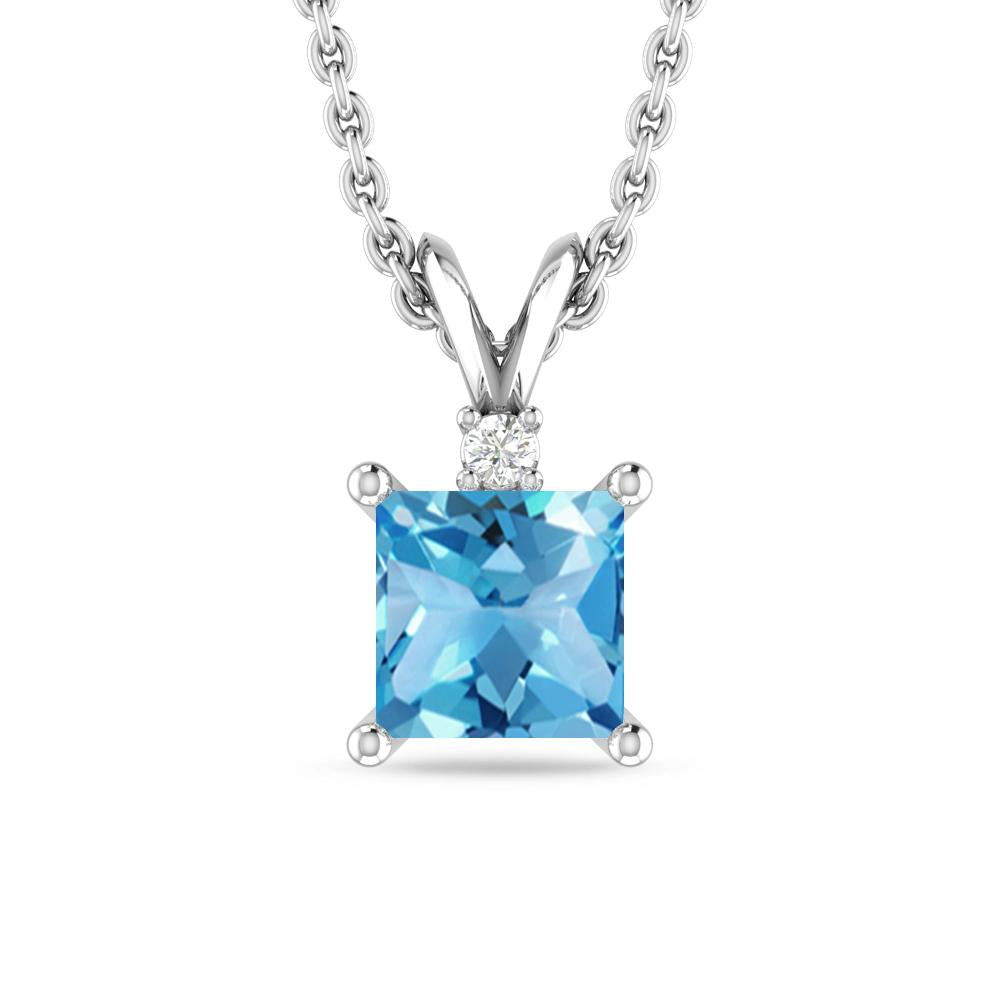 White Gold - Blue Topaz
