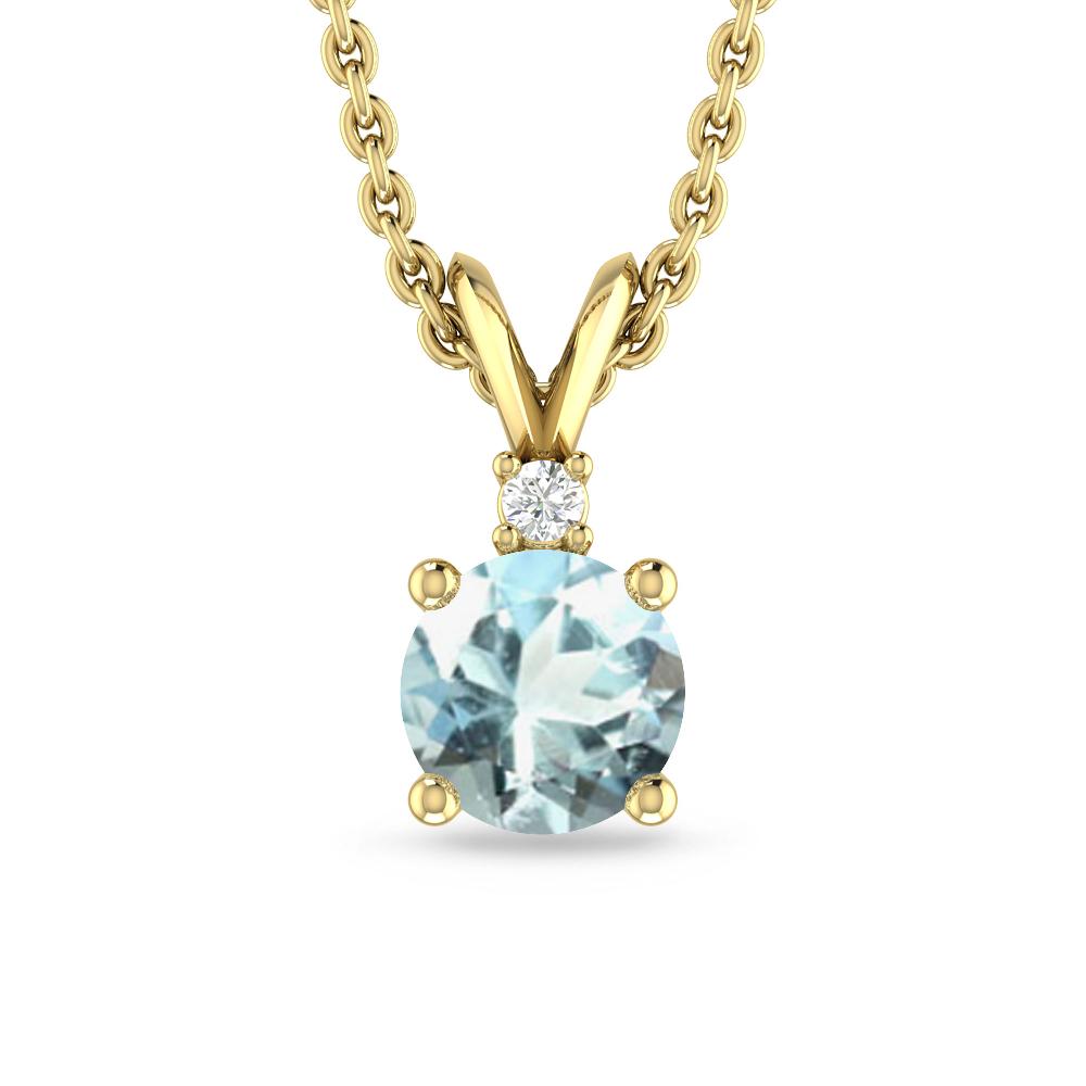 Yellow Gold - Aquamarine