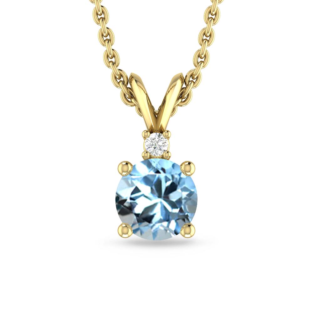 Yellow Gold - Aquamarine