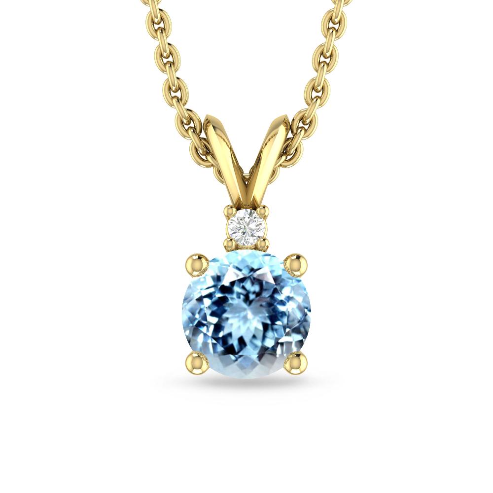 Yellow Gold - Aquamarine