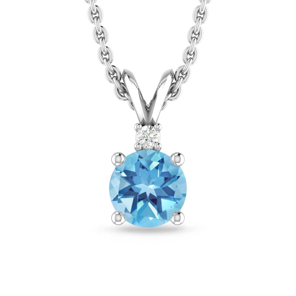 White Gold - Blue Topaz