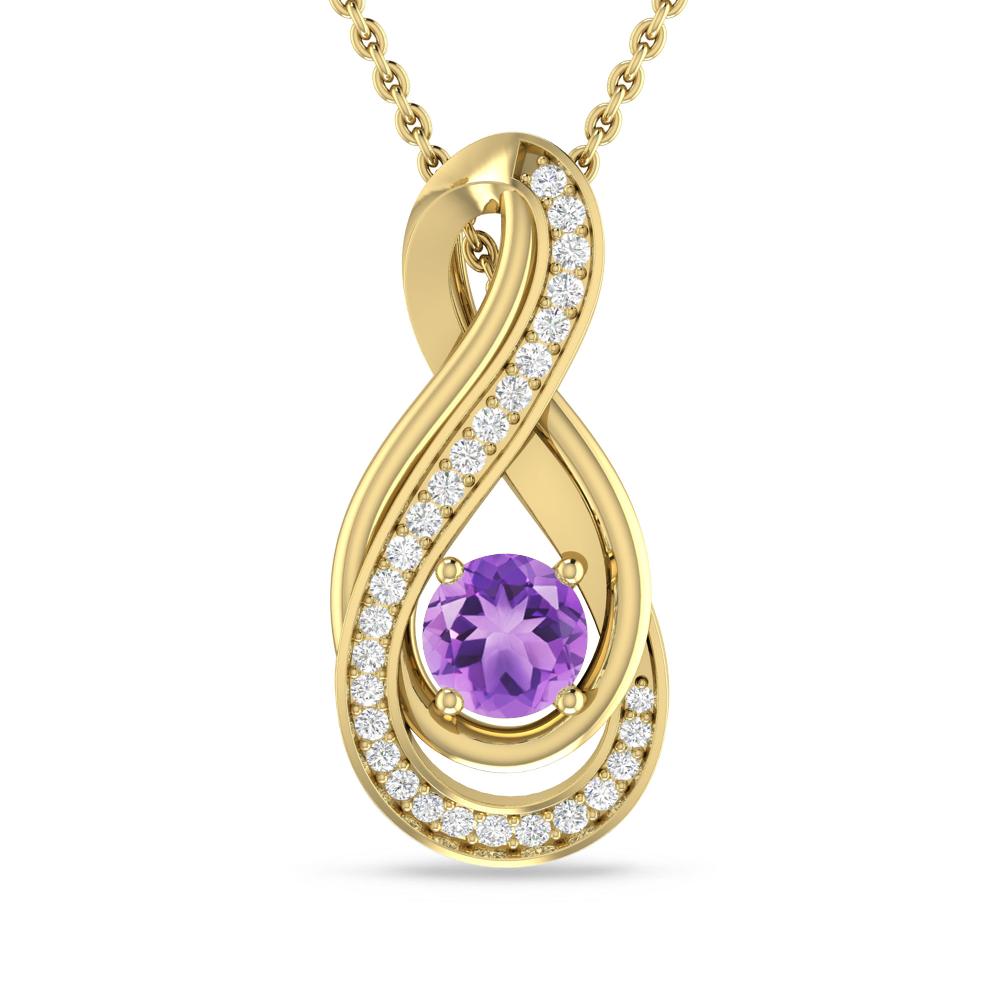 Yellow Gold - Amethyst