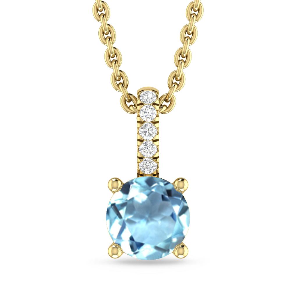 Yellow Gold - Aquamarine