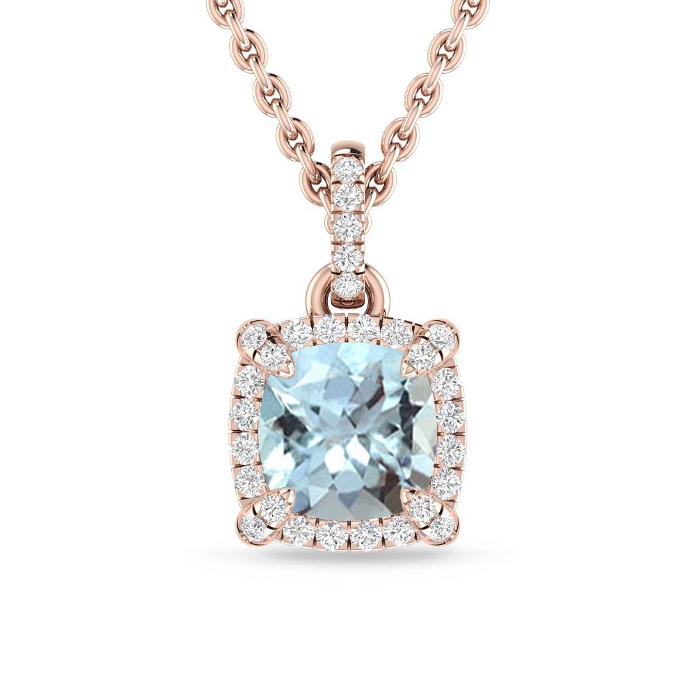 Rose Gold - Aquamarine