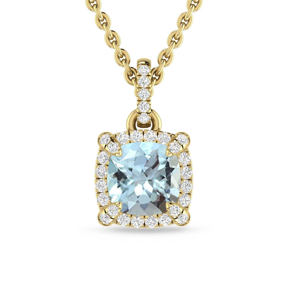 Yellow Gold - Aquamarine