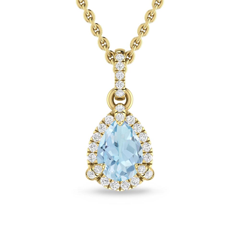 Yellow Gold - Aquamarine