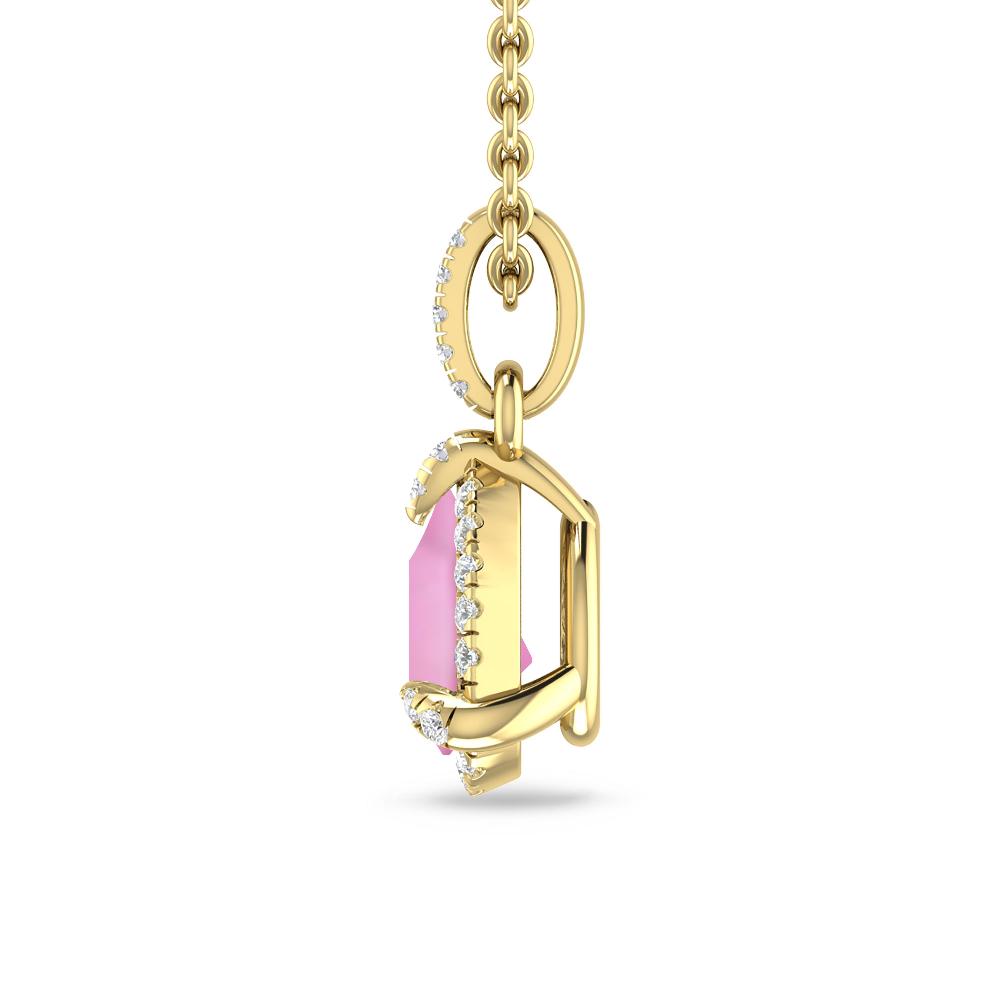 Yellow Gold - Pink Tourmaline