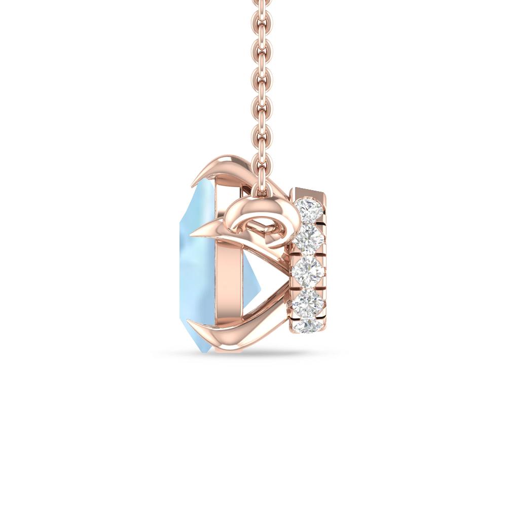 Rose Gold - Aquamarine