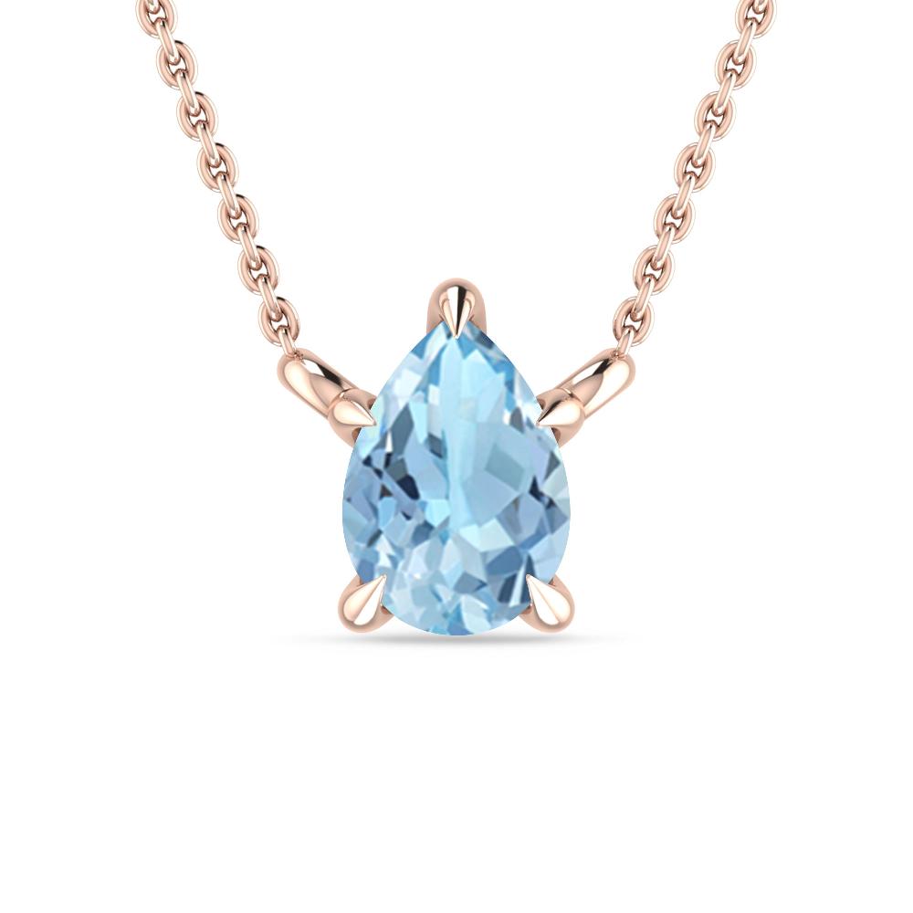 Rose Gold - Aquamarine