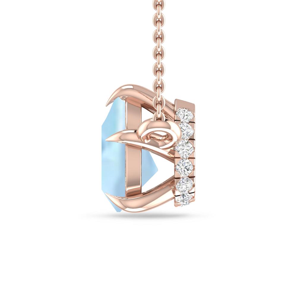 Rose Gold - Aquamarine