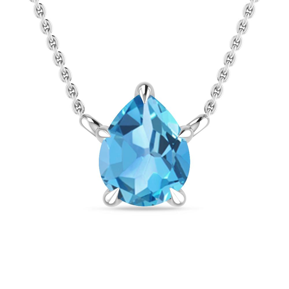 White Gold - Blue Topaz