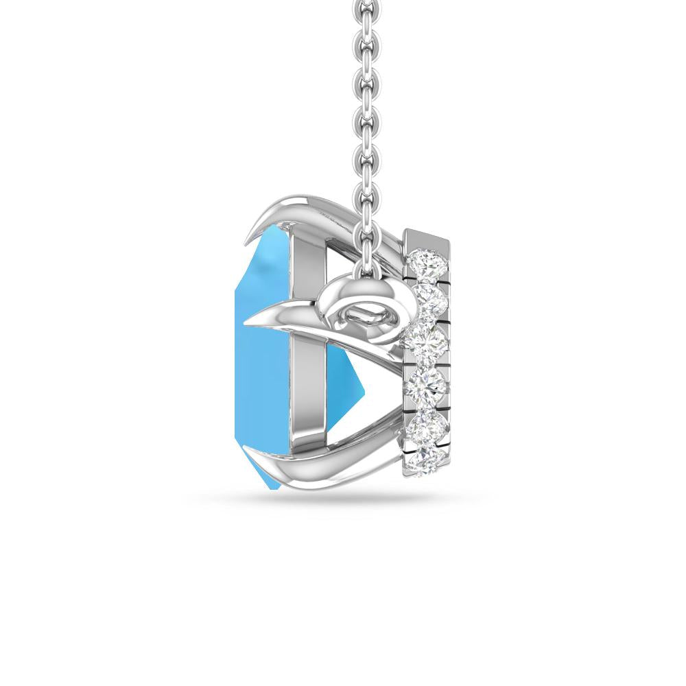 White Gold - Blue Topaz