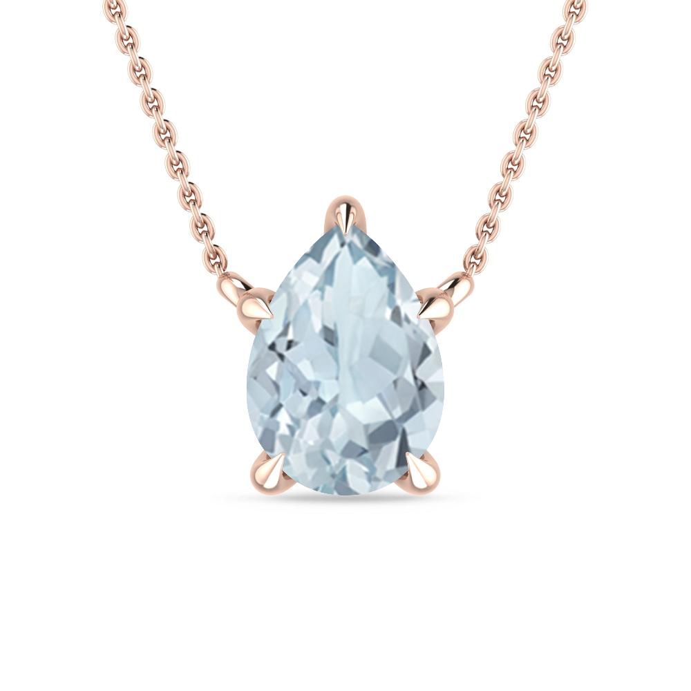 Rose Gold - Aquamarine