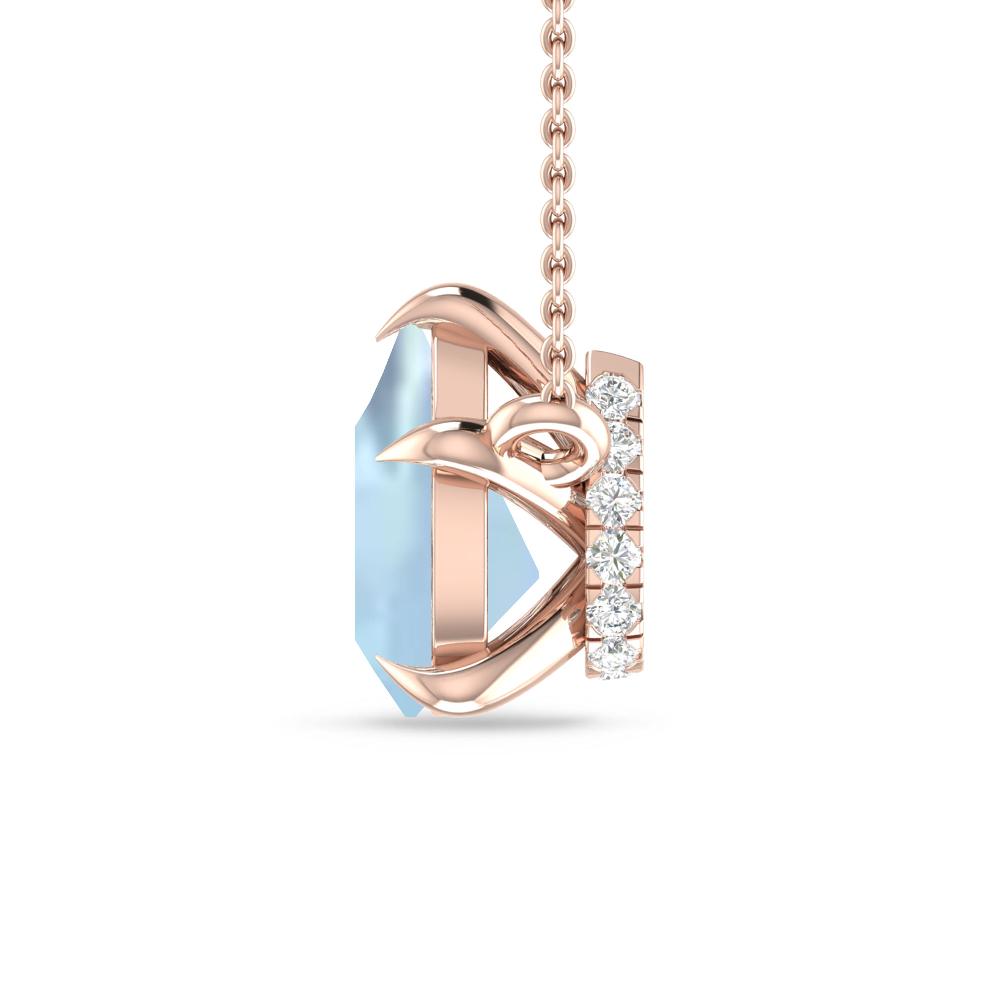 Rose Gold - Aquamarine