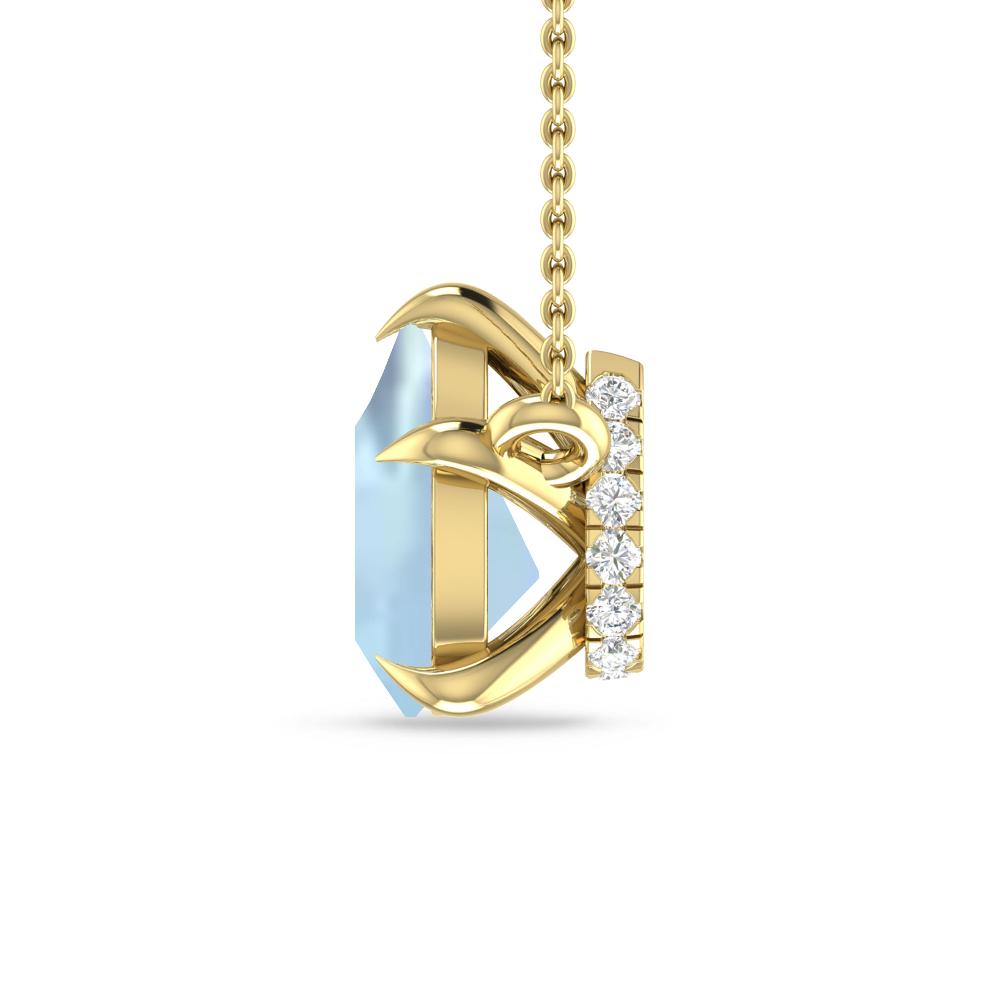 Yellow Gold - Aquamarine