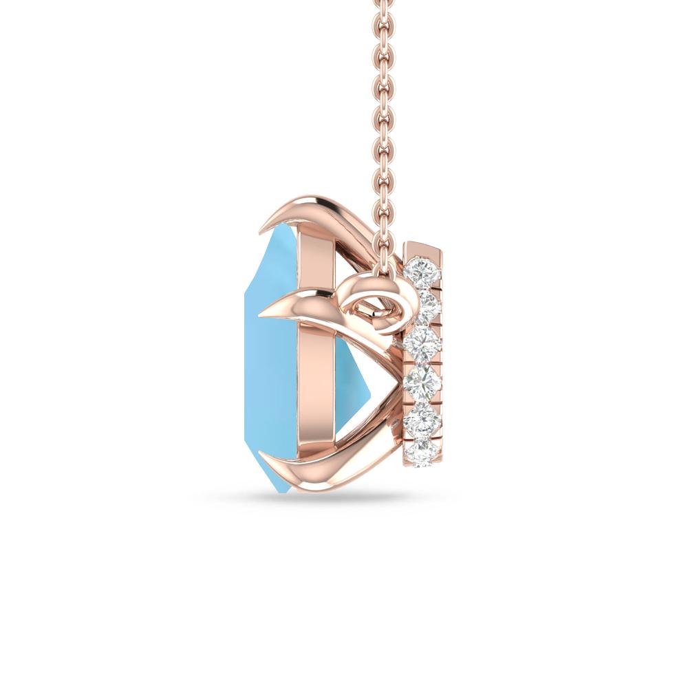 Rose Gold - Blue Topaz