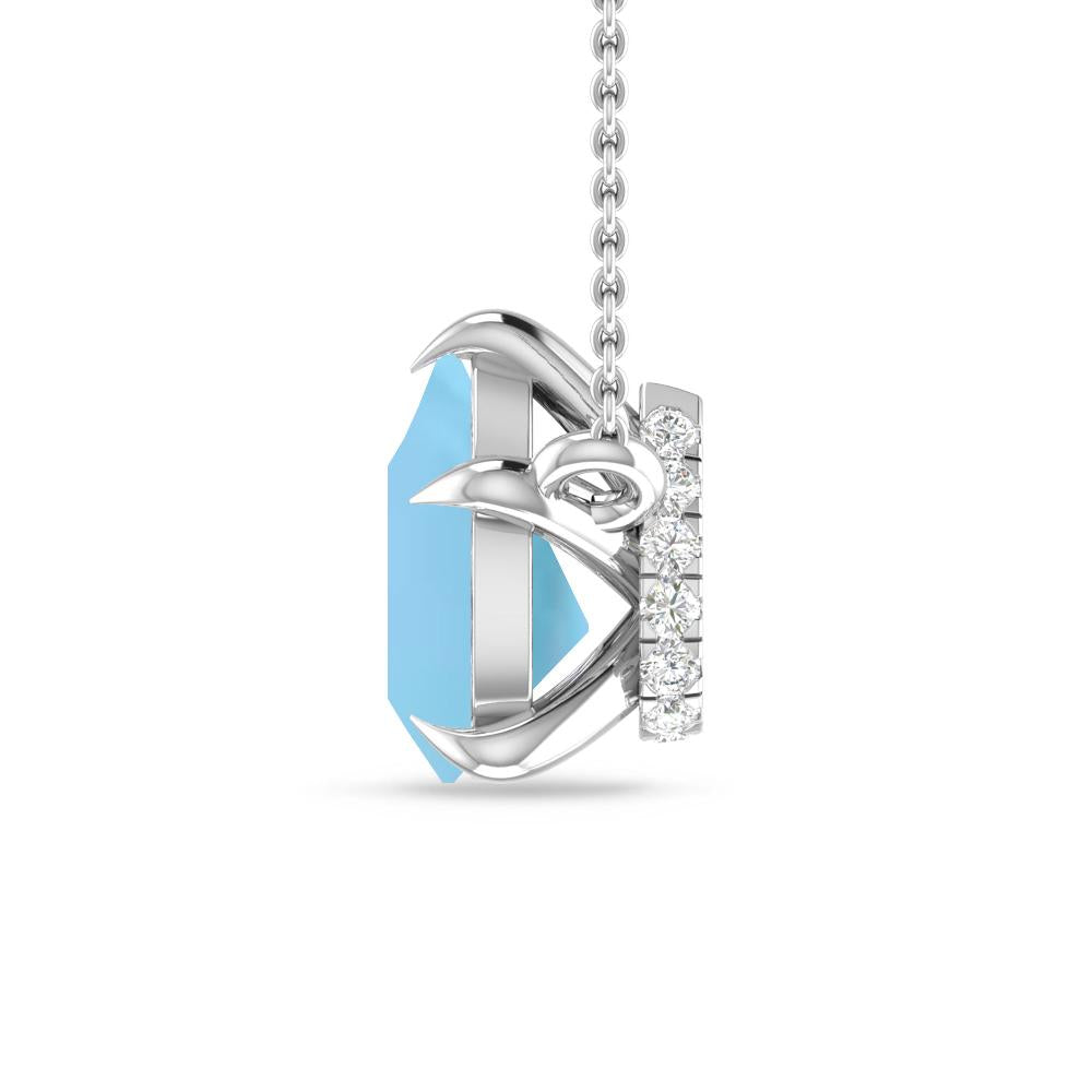 White Gold - Blue Topaz