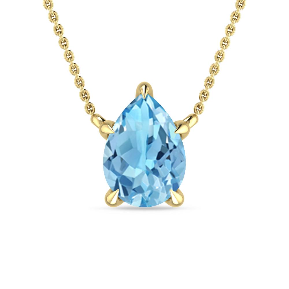 Yellow Gold - Blue Topaz