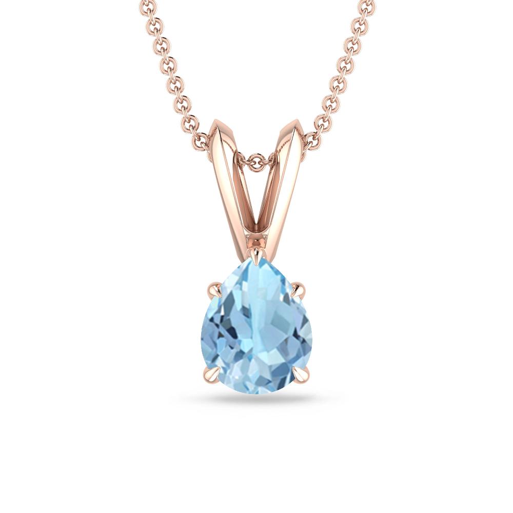Rose Gold - Aquamarine