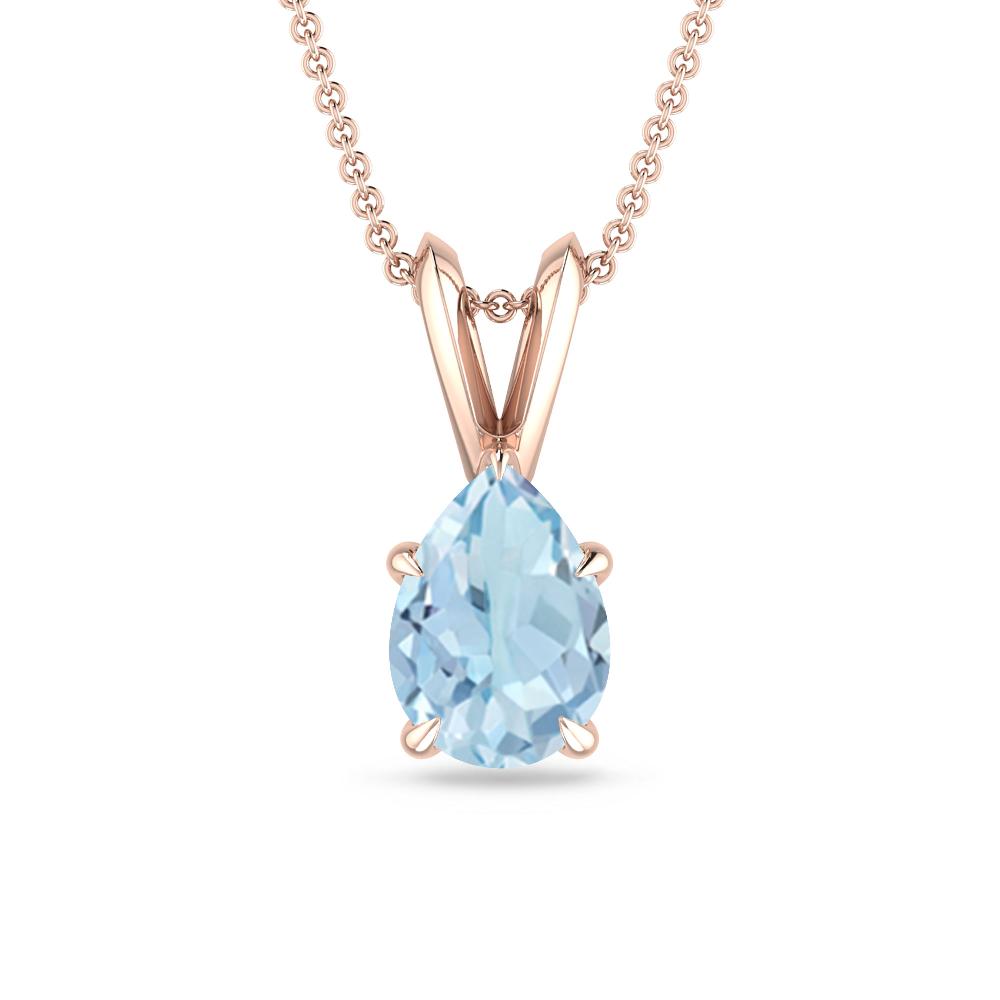 Rose Gold - Aquamarine