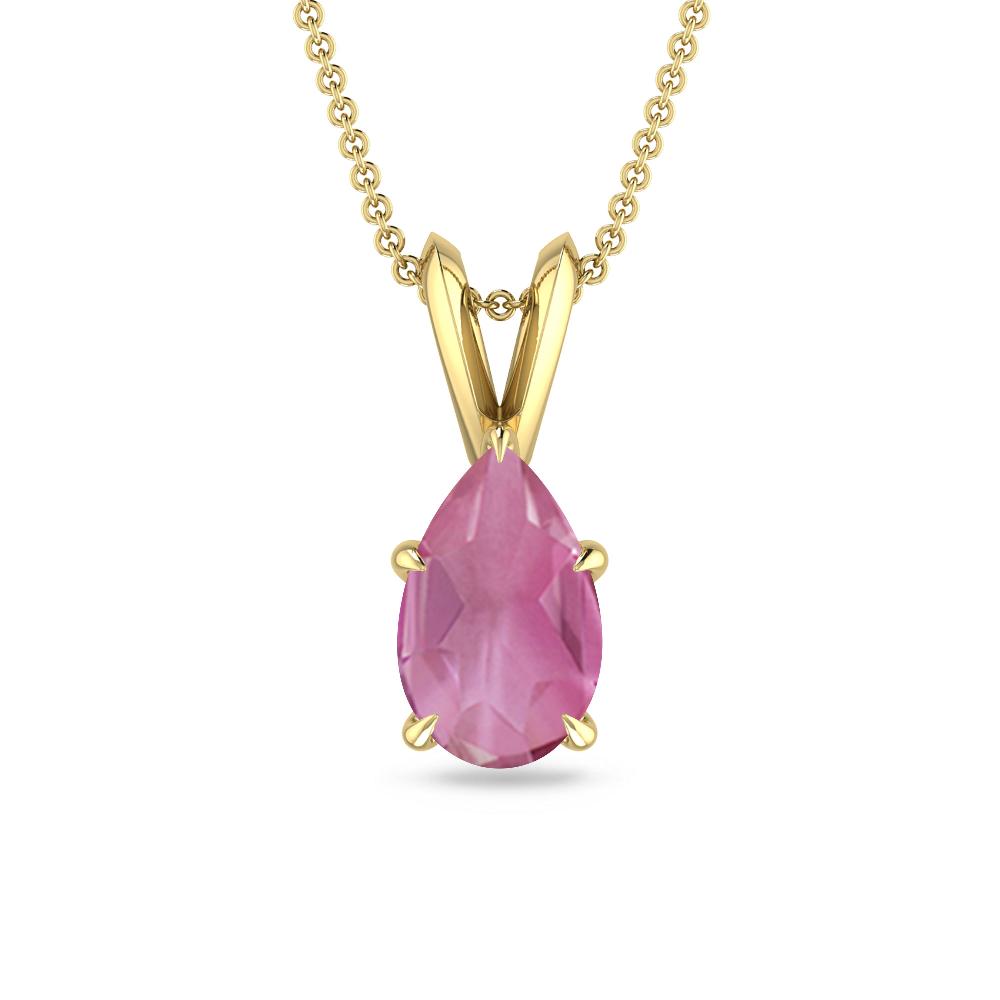 Yellow Gold - Pink Tourmaline