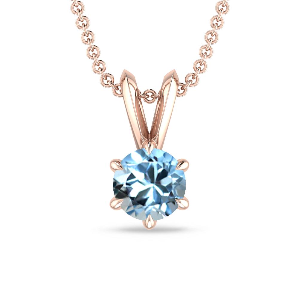 Rose Gold - Aquamarine