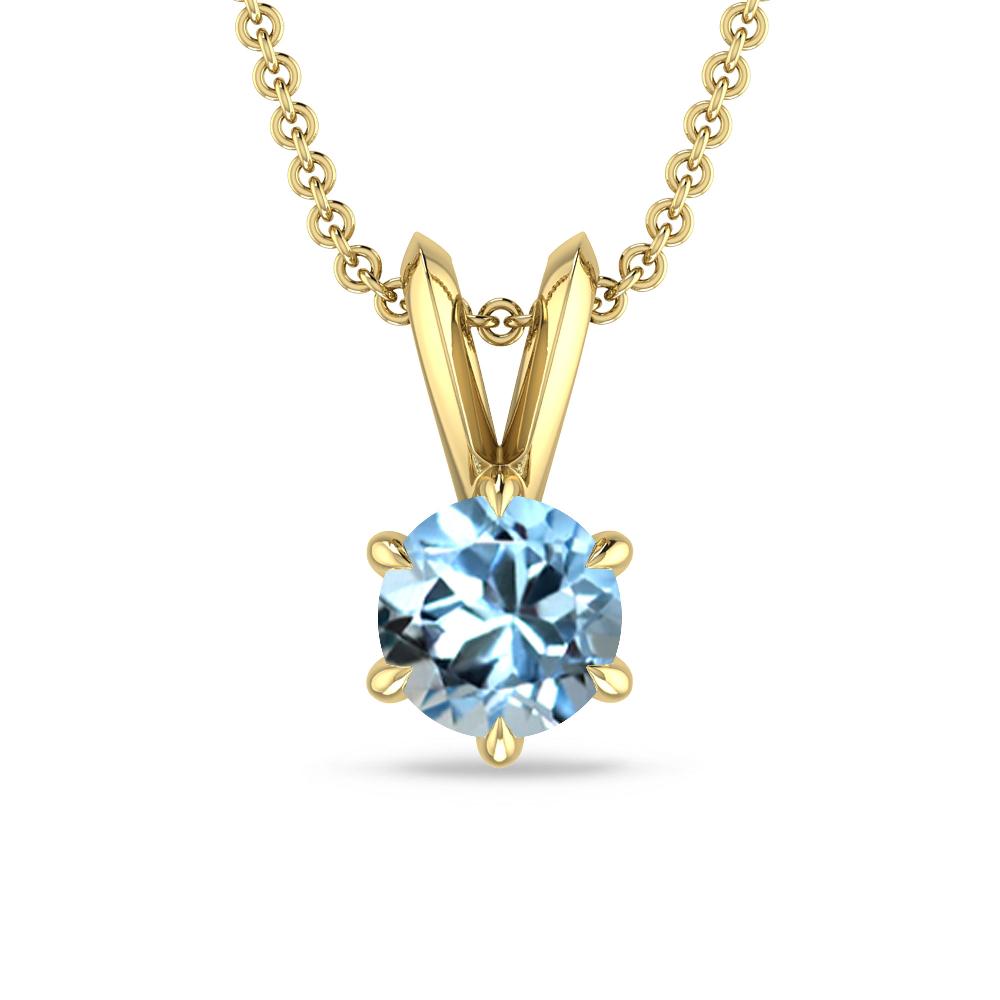 Yellow Gold - Aquamarine