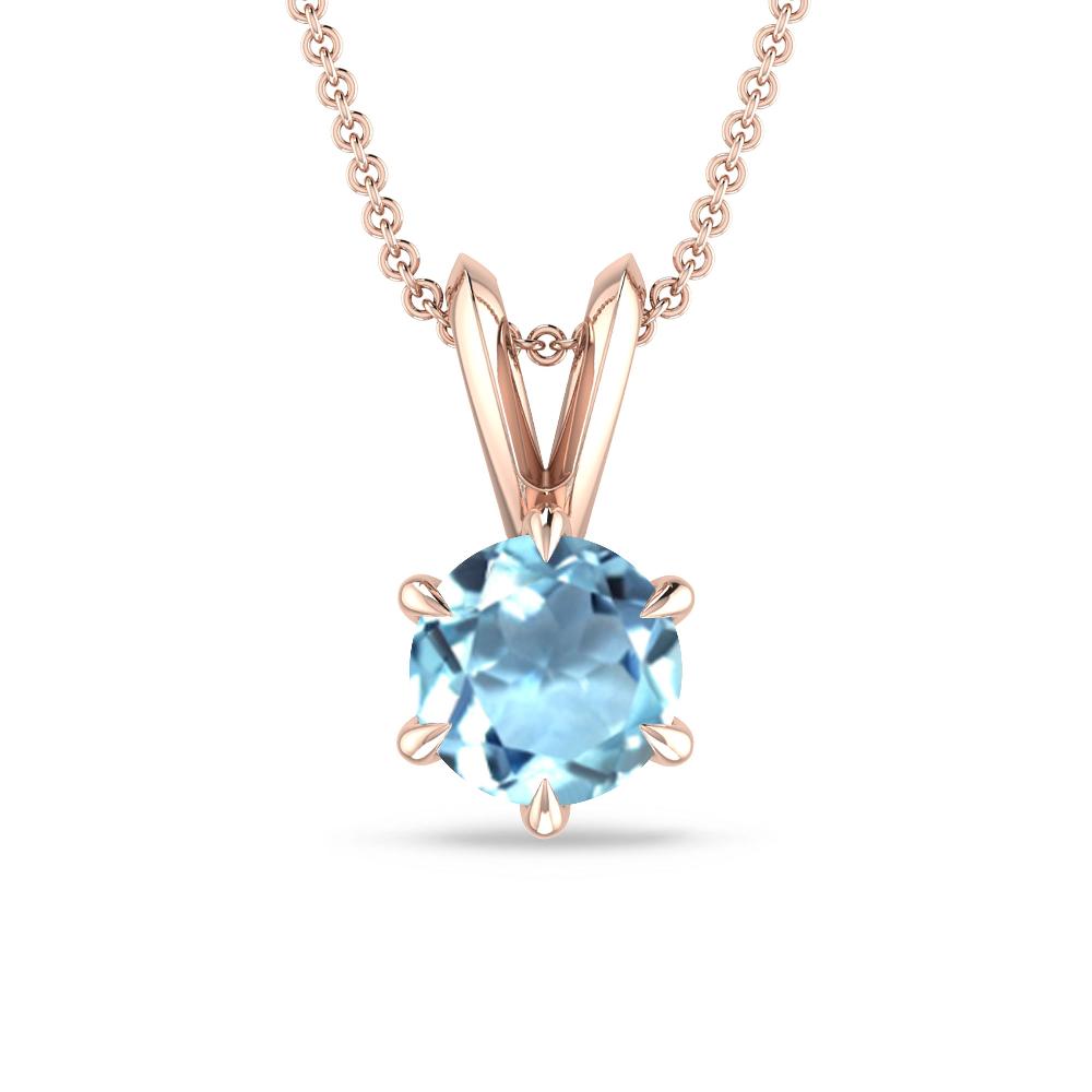 Rose Gold - Aquamarine