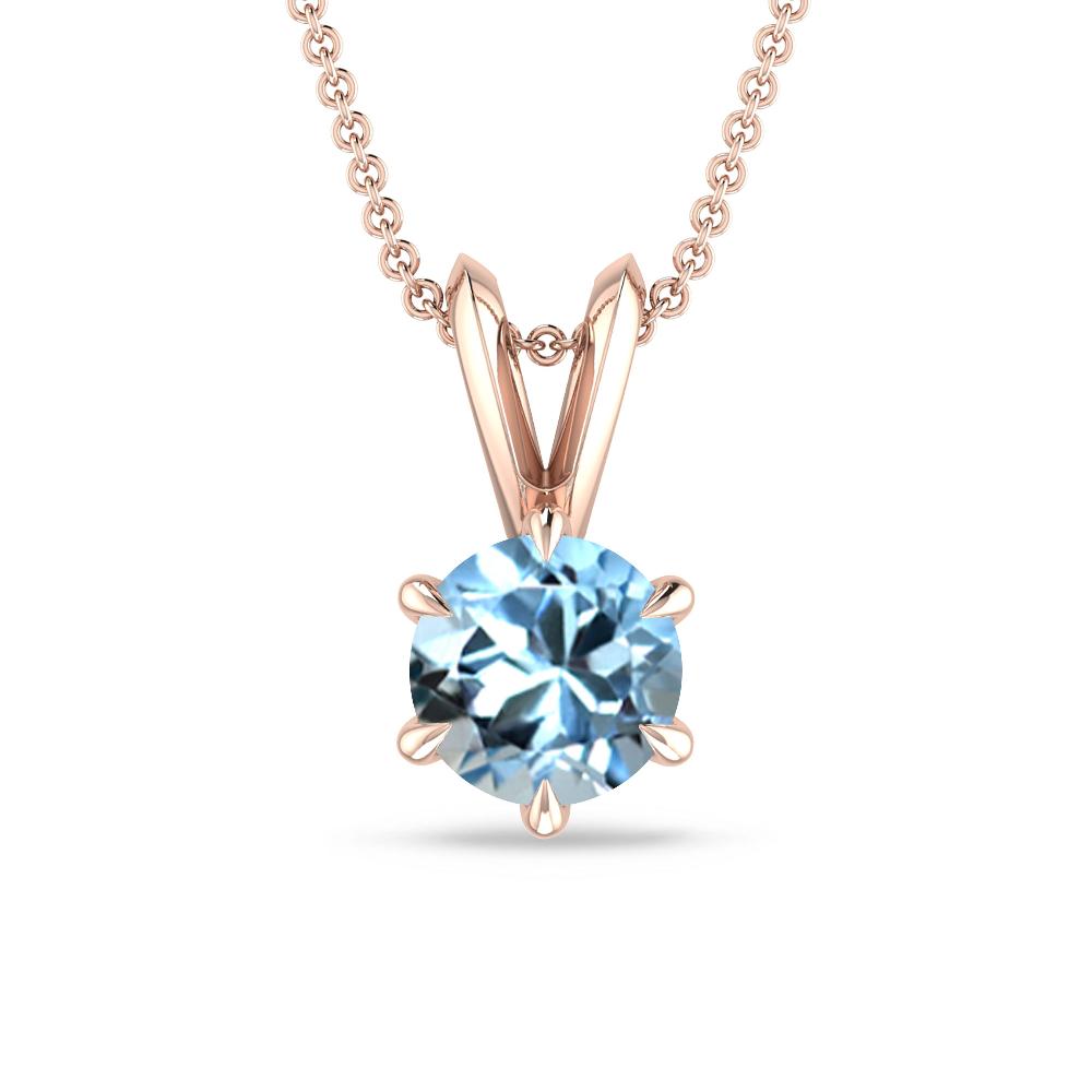 Rose Gold - Aquamarine
