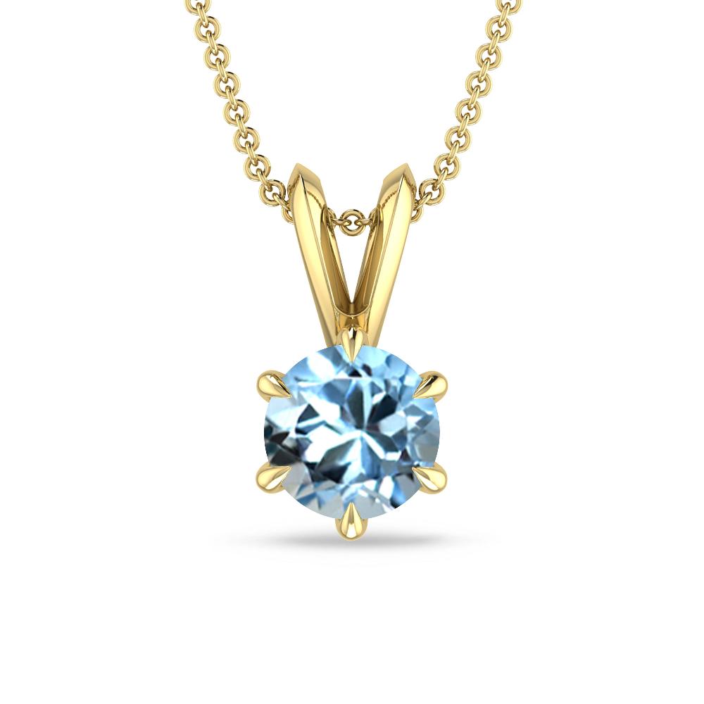 Yellow Gold - Aquamarine