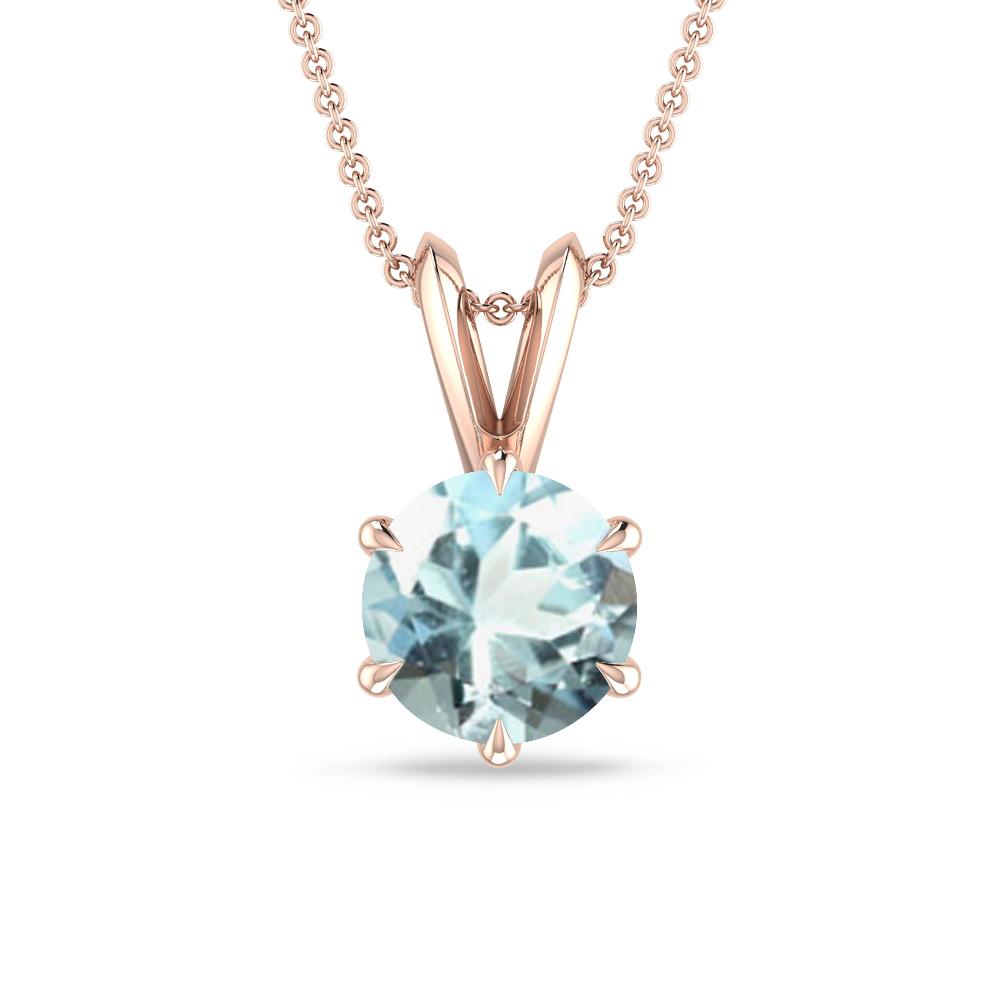 Rose Gold - Aquamarine