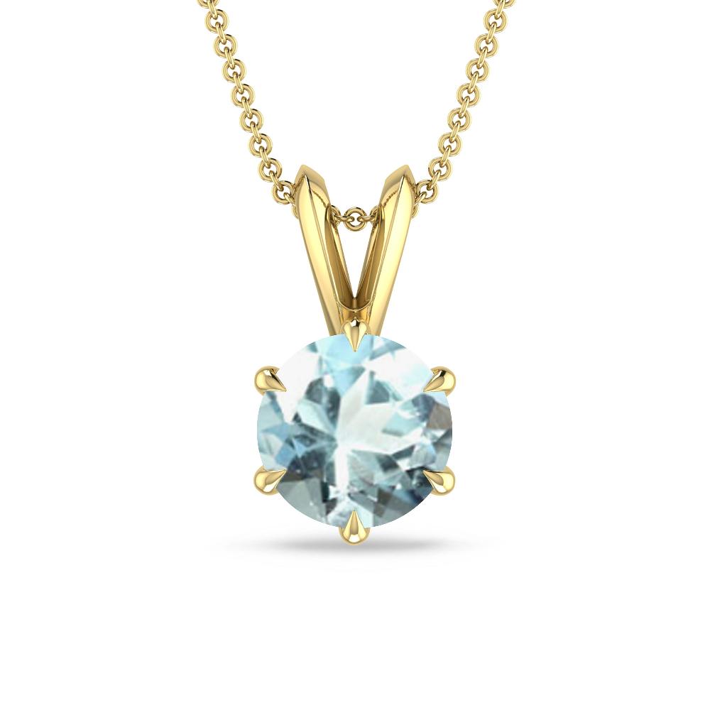 Yellow Gold - Aquamarine
