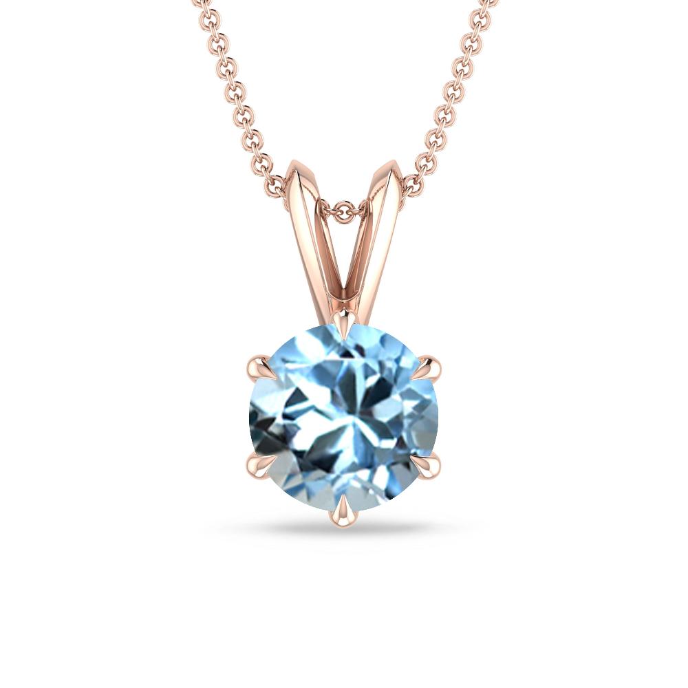 Rose Gold - Aquamarine
