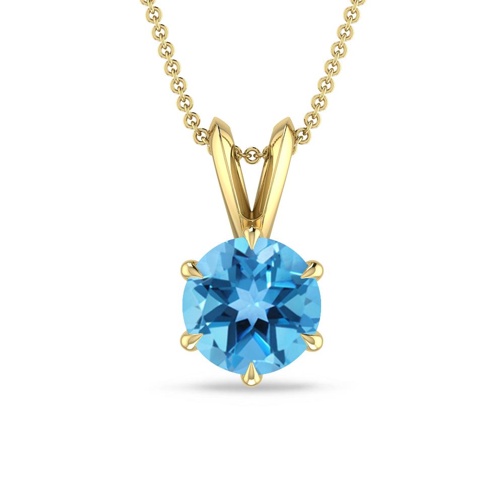 Yellow Gold - Blue Topaz