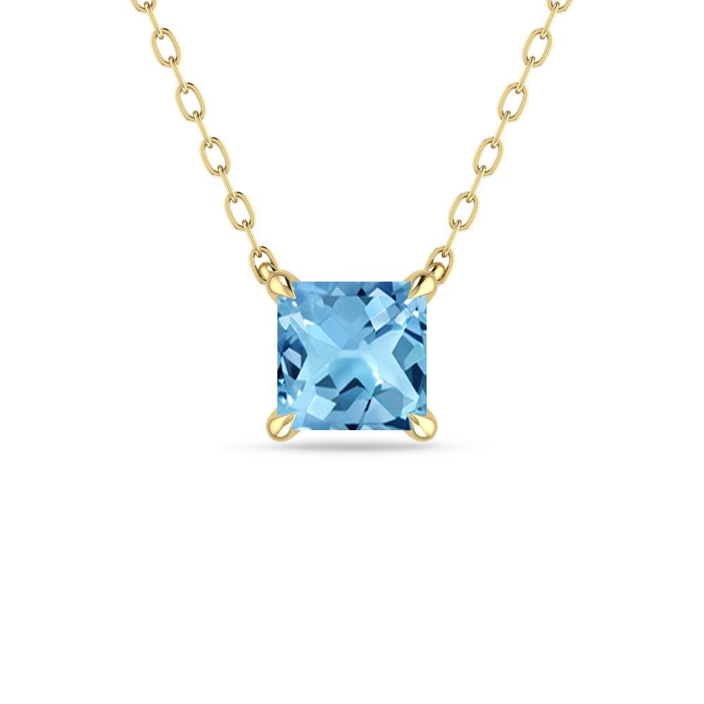 Yellow Gold - Blue Topaz