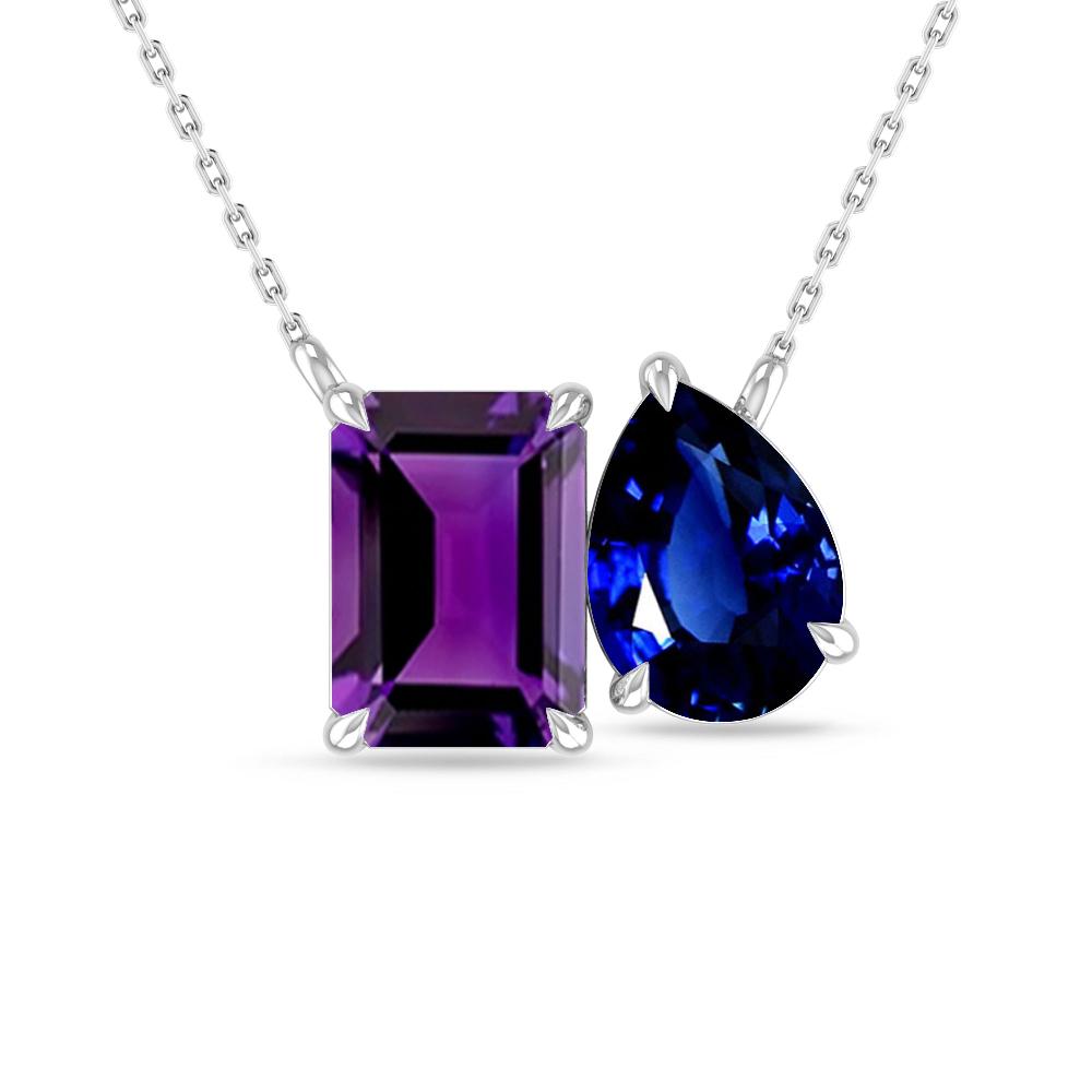 White Gold - Amethyst - Saphire