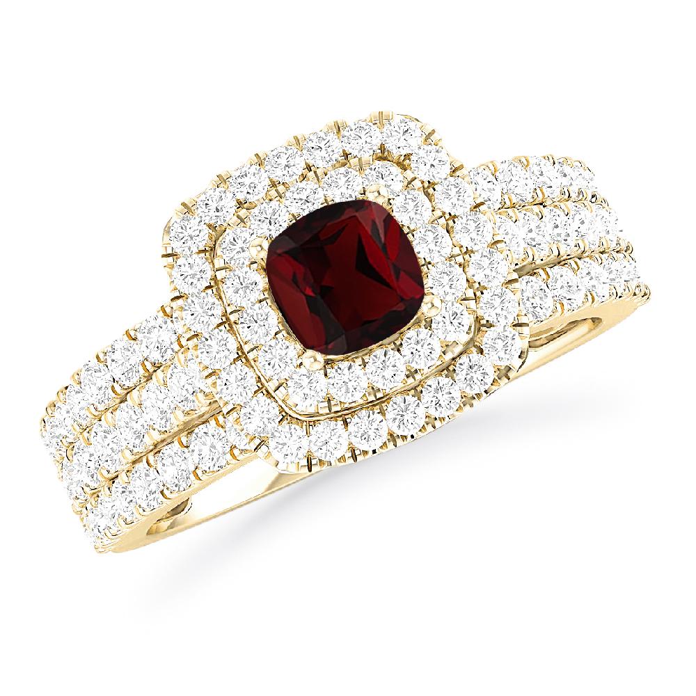 Yellow Gold - Garnet