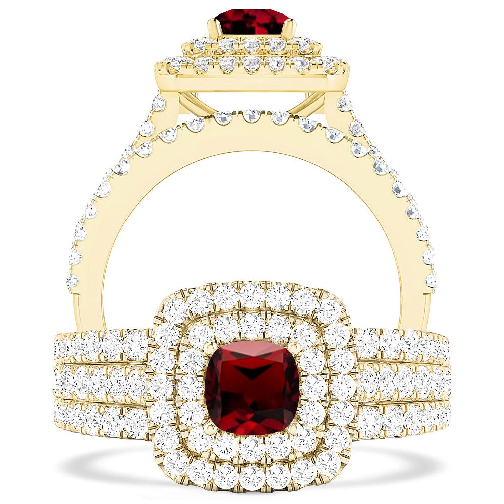 Yellow Gold - Garnet