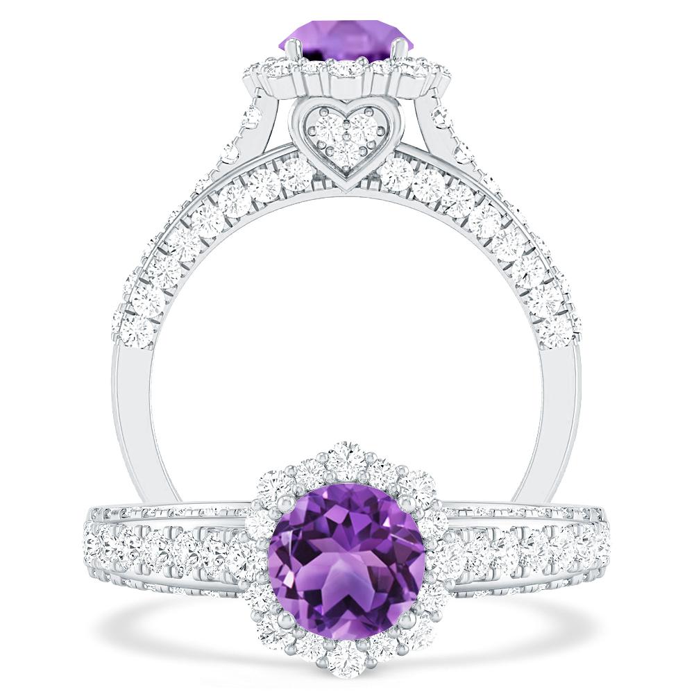 White Gold - Amethyst