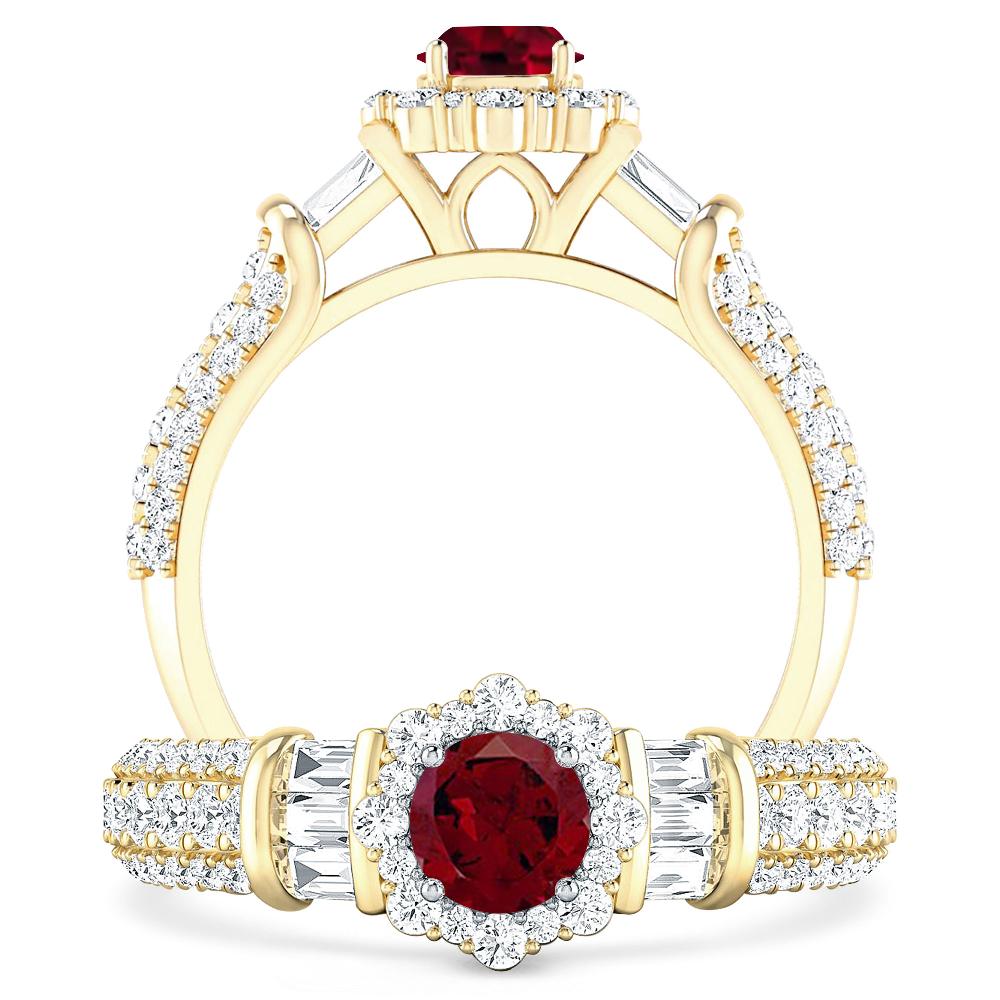 Yellow Gold - Garnet