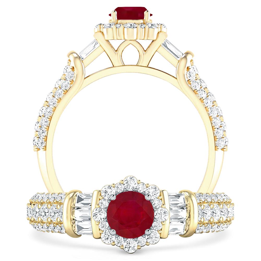 Yellow Gold - Ruby