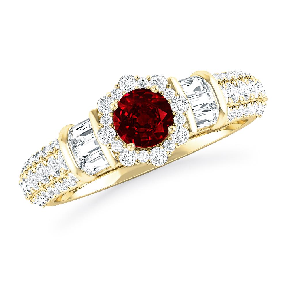 Yellow Gold - Ruby