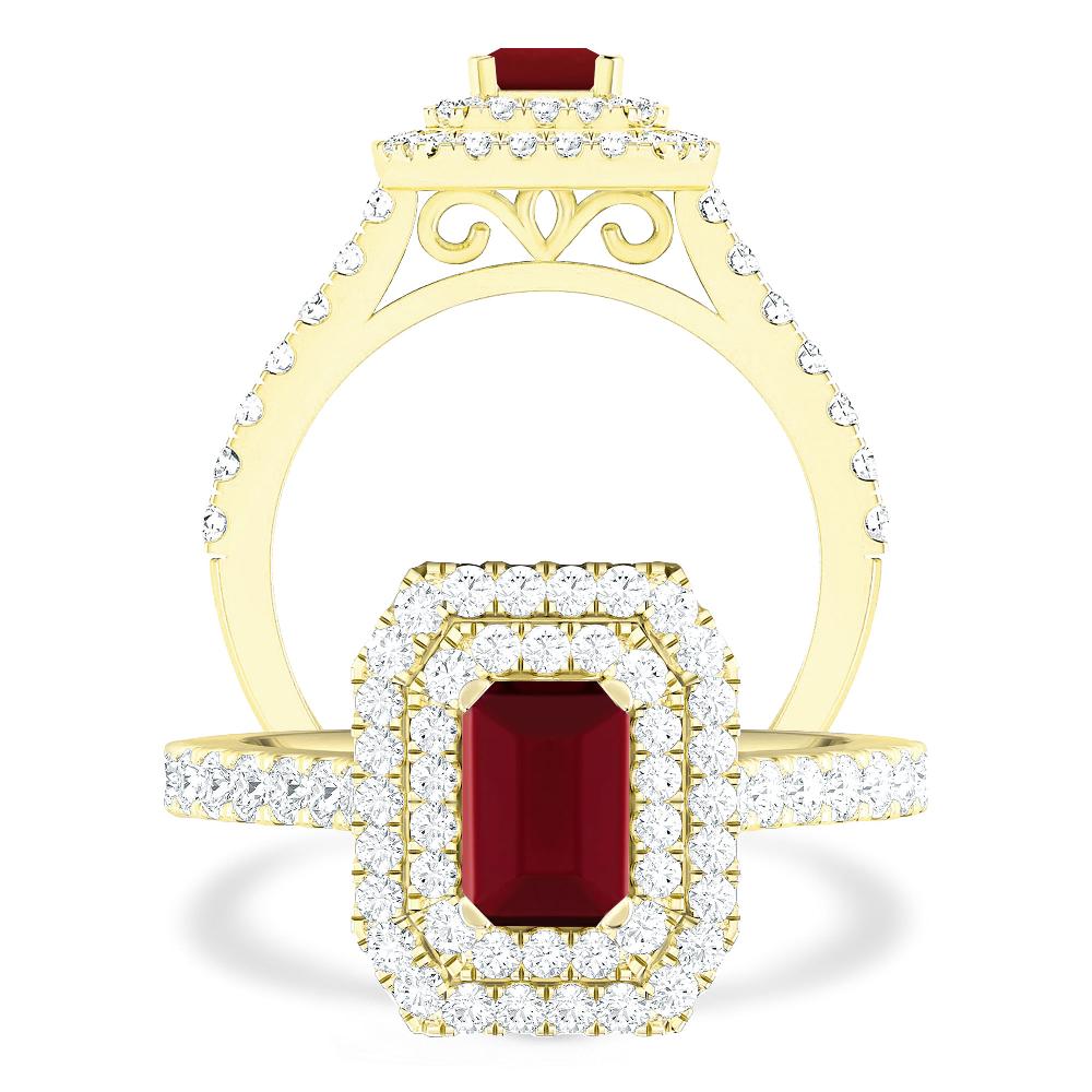 Yellow Gold - Garnet