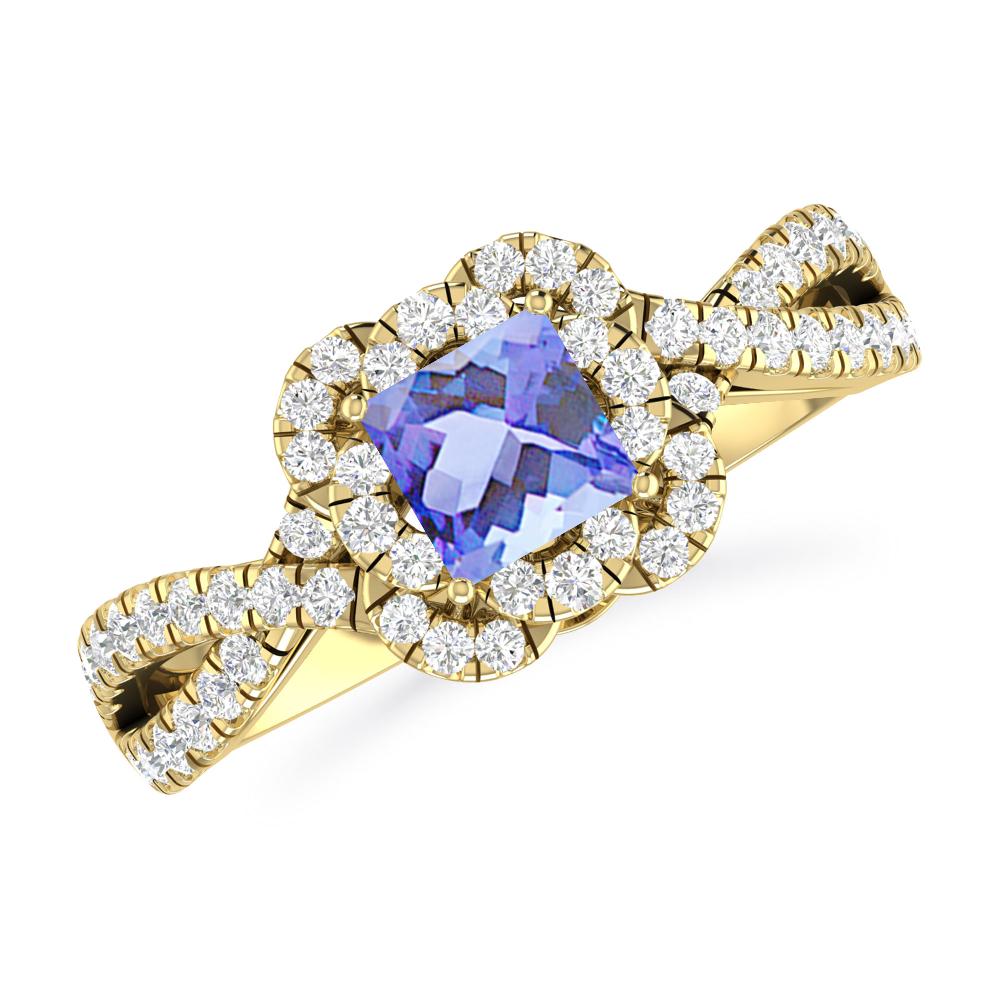 Yellow Gold - Tanzanite