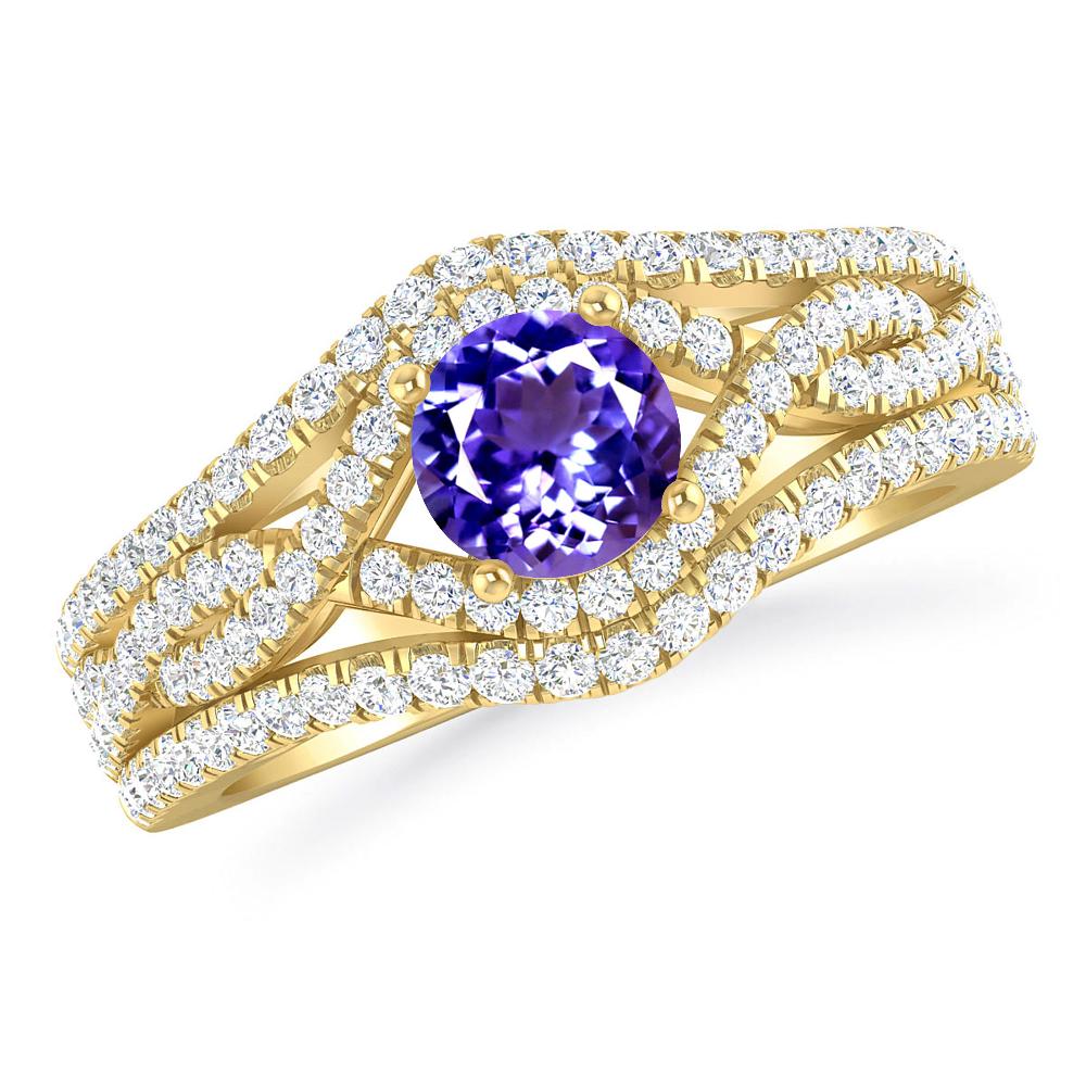 Yellow Gold - Tanzanite