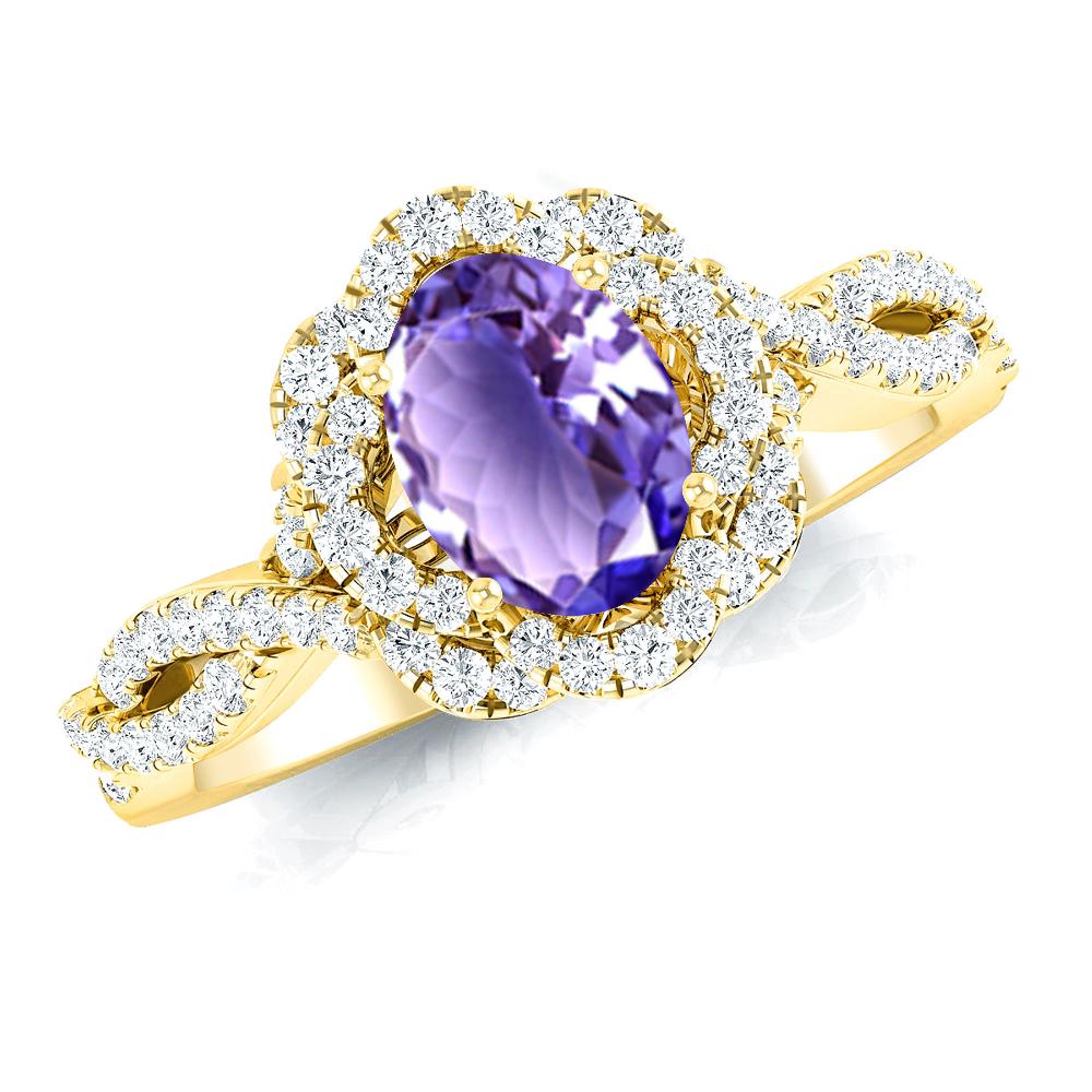 Yellow Gold - Tanzanite