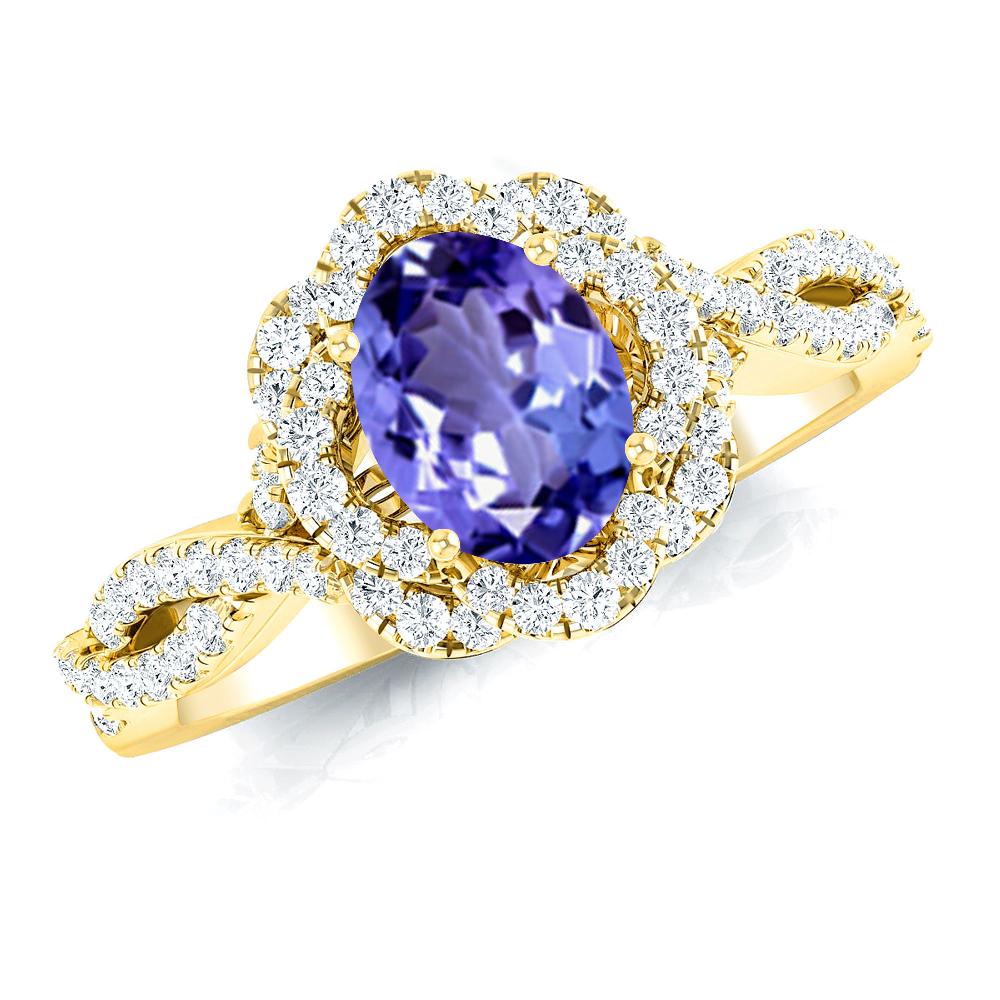 Yellow Gold - Tanzanite