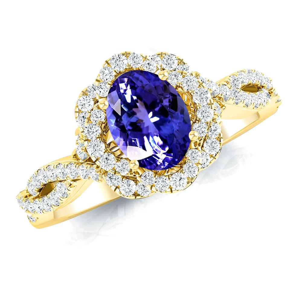 Yellow Gold - Tanzanite