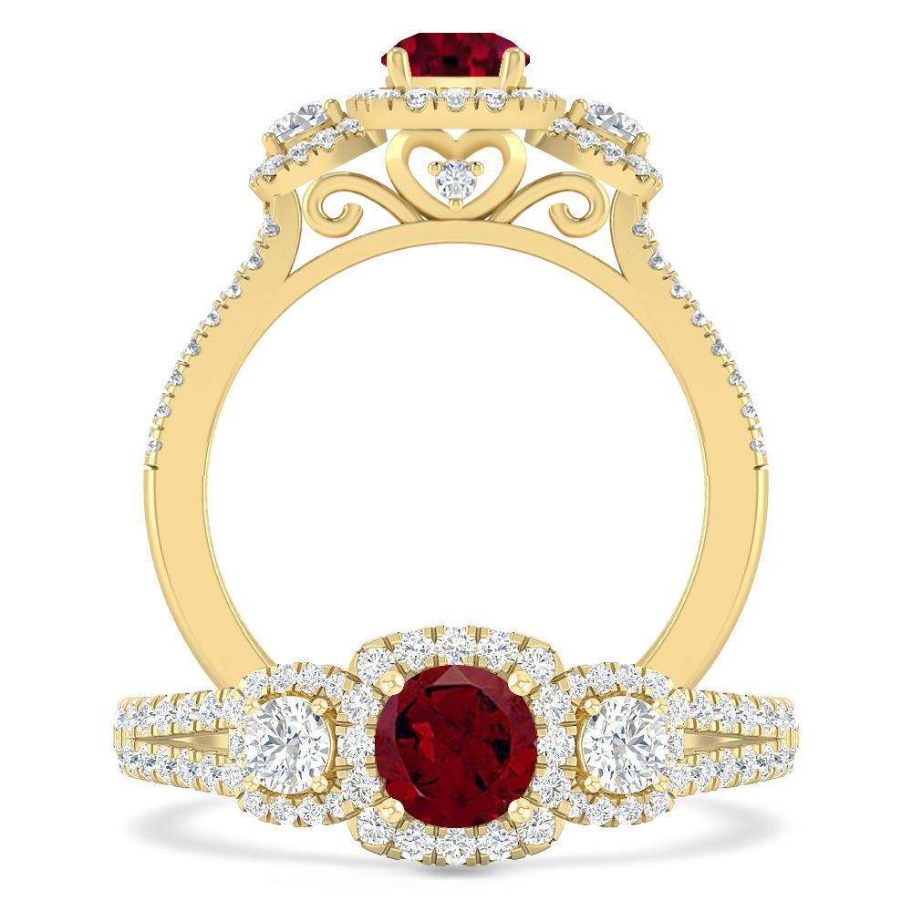 Yellow Gold - Garnet